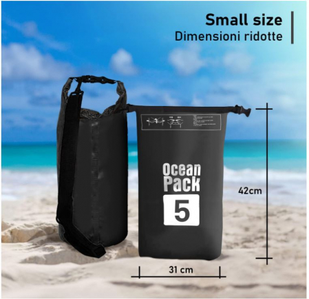 Sac impermeabil Ocean Pack 5L, ideal pentru plajă și sporturi în aer liber [4]
