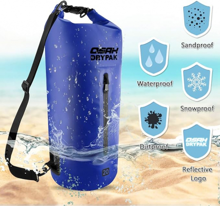 Sac Impermeabil OSAH DRYPAK, Curea de umăr reglabilă, 5L [3]