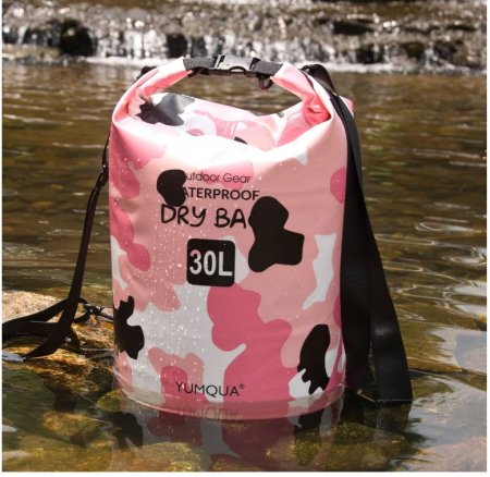 Sac impermeabil YUMQUA, 30L, roz [3]
