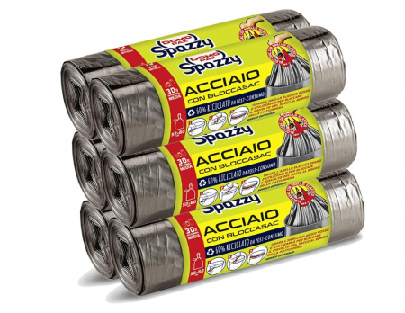 Curatenie si intretinere - Saci menajeri Domopak Spazzy de 30 Litrii, 5 Pachete de 15 Bucăți (75 de saci)
