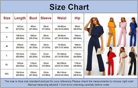 Salopetă eleganta pentru dame Amropi, cu mânecă scurtă, albastru, marime S [1]