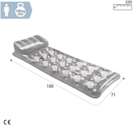 Saltea gonflabila Intex 58894EU, pentru plaja, 1 persoana, gri [4]