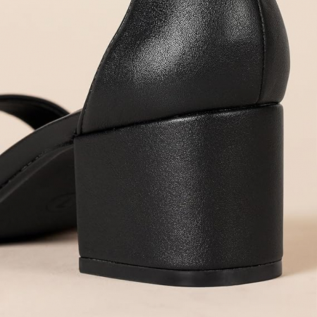 Sandale cu toc pentru femei Amazon Essentials, negru, 38.5 [5]