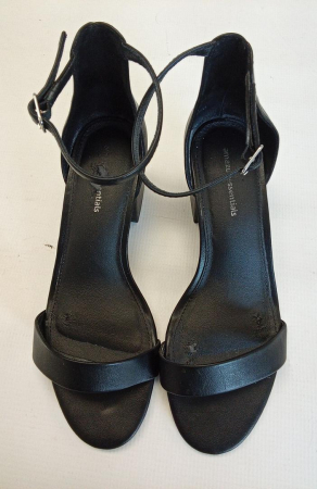 Sandale cu toc pentru femei Amazon Essentials, negru, 38.5 [1]