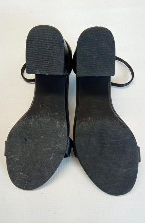 Sandale cu toc pentru femei Amazon Essentials, negru, 38.5 [6]