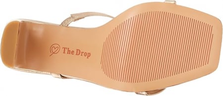 Sandale cu toc pentru femei The Drop, 2 curele, auriu, 38 [6]