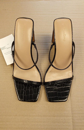 Sandale cu toc pentru femei The Drop Avery, 2 curele, negru, 41 [3]