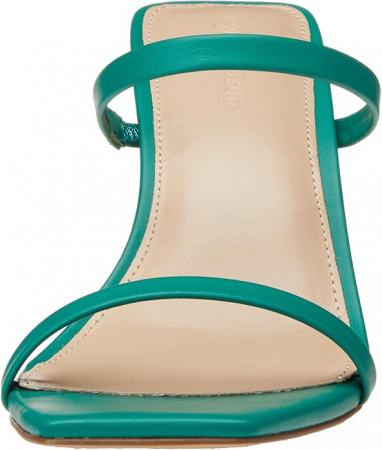 Sandale cu toc pentru femei The Drop Avery, 2 curele, verde, 39.5 [1]
