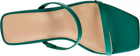 Sandale cu toc pentru femei The Drop Avery, 2 curele, verde, 39.5 [4]