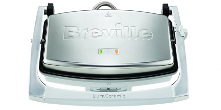 Sandwich maker Breville Panini VST071X-01, 1000W, DuraCeramic, Argintiu [0]