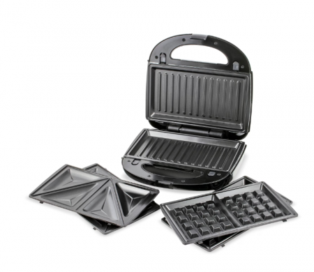 Sandwich-Maker multifunctional (3 in 1) Zass ZSMD 04, putere 750W, 3 placi teflonate 23x13cm [4]