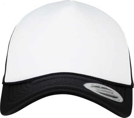 Sapca de baseball din plasa Flexfit Trucker, cozoroc curbat, negru/alb [2]