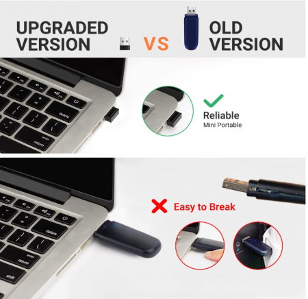 Scanner cititor de coduri de bare wireless Tera, cu laser 1D portabil, fără fir și prin cablu USB, baterie de 2000 mAh [2]