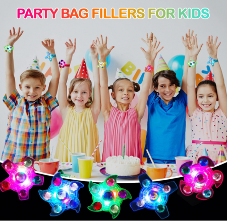 SCIONE Pachet de 24 brățări cu LED-uri pentru copii [3]