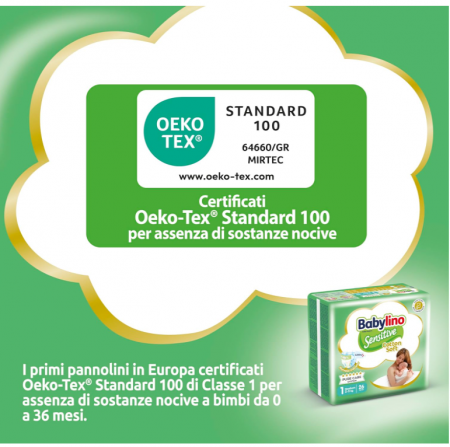 Scutece bebelusi Babylino Sensitive Mărimea 1, Nou-născuți (2-5 kg), 156 buc [5]