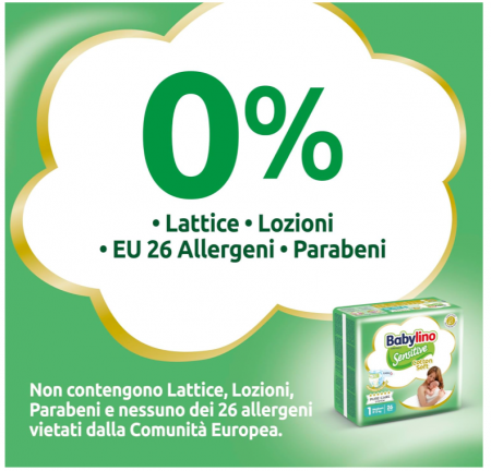 Scutece bebelusi Babylino Sensitive Mărimea 1, Nou-născuți (2-5 kg), 156 buc [4]