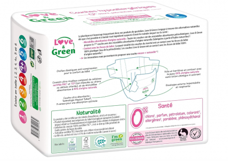 Scutece bebelusi Love & Green - Marimea 5 (11-25 Kg) - Pachet 1 luna (160 scutece) , anti-scurgere [2]