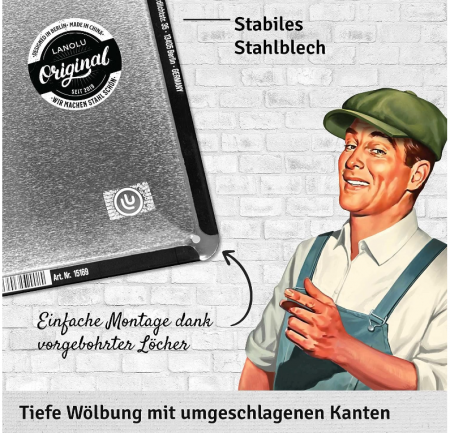 Semn de cusut LANOU, Cadou decorativ pentru cusut, Placă de tablă retro 20 x 30 cm [4]