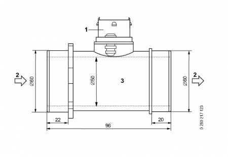Senzor de debit de aer Bosch 0280218119 [1]