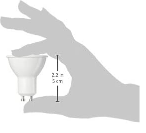 Set 10 becuri spot cu LED GU10 Amazon Basics,  4.7 W (echivalent cu 50 W), alb cald [6]