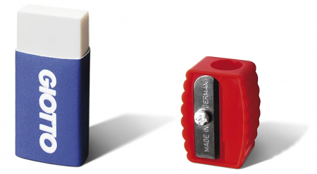 Set 10 creioane colorate GIOTTO Stilnovo + 1 ascutitoare + 1 radieră [4]