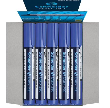 Set 10 Markere reîncărcabile Schneider Maxx 290, 1-3mm, albastru [1]