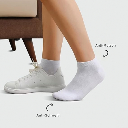 Set 10 perechi de sosete sport YouShow, unisex, alb, 35-38 [3]