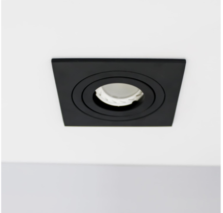 Set 10 spoturi Wonderlamp, incastrabil, patrat, negru [4]