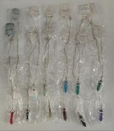 Set 12 coliere cu cristale hexagonale EBOOT, 46.5 cm, multicolor [1]