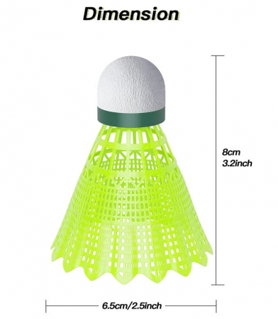Set 12 Fluturasi de badminton Baozun, verde [3]