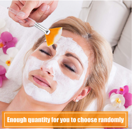 Set 14 perii moi aplicatoare pentru masti faciale, Galben/Alb [6]