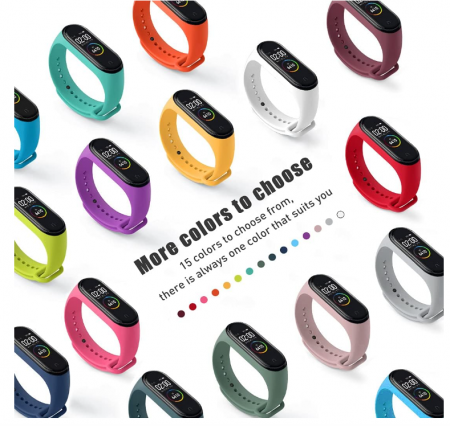Set 15 Bratari din silicon Leelbox, pentru Xiaomi Mi Band 6 & Amazfit Band 5 și Xiaomi Mi Band 5 [5]