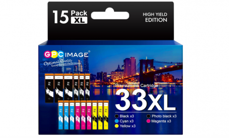 Set 15 Cartușe de cerneală GPC Image de înlocuire pentru Epson 33XL [0]