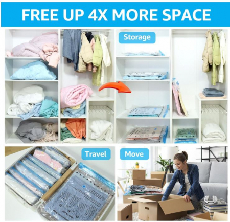 Set 15 saci de depozitare in vid BoxLegend, reutilizabili, transparent [6]