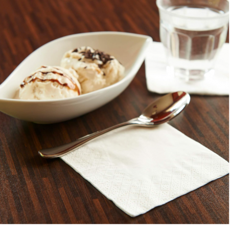 Set 150 servetele de hartie pentru masa Le Napage 25 x 25 cm, 3 straturi, alb [3]