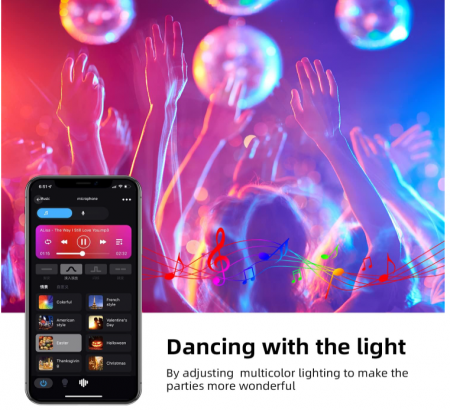 Set 2 becuri inteligente GRIFEMA E27, 10 W, 2700K-6500K, GD1003-2 [5]