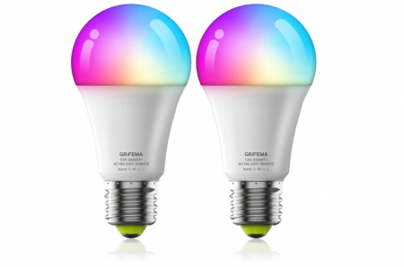 Set 2 becuri inteligente GRIFEMA E27, 10 W, 2700K-6500K, GD1003-2 [0]