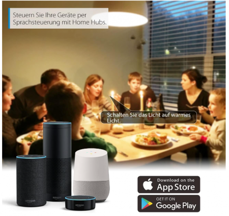 Set 2 Becuri LED Smart WiFi 12W, RGB, A70, E27, 1521LM [4]