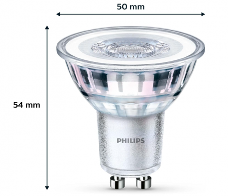 Set 2 Becuri spot PHILIPS LED clasic, alb rece 4000K - GU10, 50W [2]