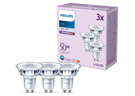 Corpuri iluminat - Set 2 Becuri spot PHILIPS LED clasic, alb rece 4000K - GU10, 50W