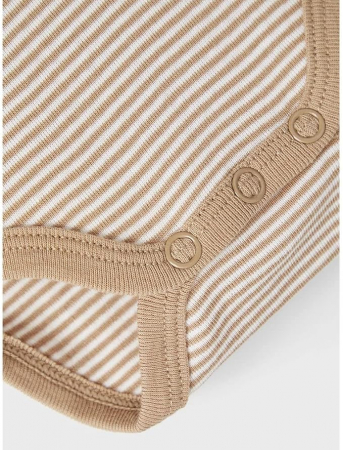 Set 2 body-uri pentru bebelusi NAME IT NBNBODY, alb/bej, varsta 4-6 luni, marime 68 [3]