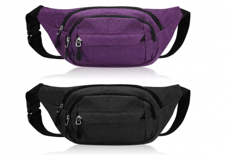 Set 2 borsete Jostift, impermeabile, unisex, negru/violet [0]