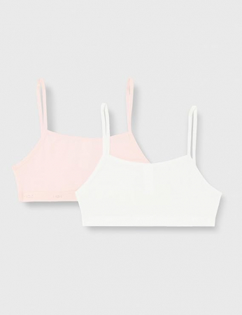 Set 2 bustiere pentru fete DIM Pockets, alb/roz, 16 ani/164 cm [2]