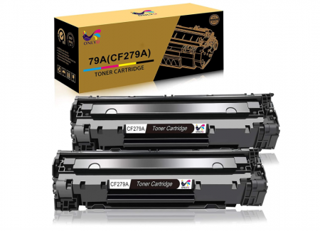 Set 2 Cartușe toner negru CF279A 79A compatibil pentru HP Laserjet Pro M12 M12 M12W MFP M26A M26nw [0]