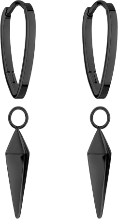 Set 2 cercei pentru femei Liebeskind Berlin Creolen LJ-0883-E-36, negru [4]