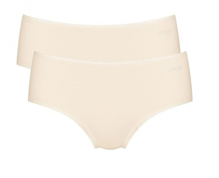 Imbracaminte femei - Set 2 chiloti pentru femei Sloggi Go Midi C2p, bej, L