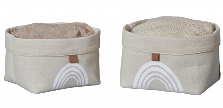 Organizare si depozitare - Set 2 Coșuri de depozitare LOVE IT STORE IT, Pliabile, Bej