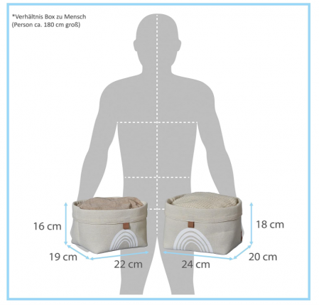 Set 2 Coșuri de depozitare LOVE IT STORE IT, Pliabile, Bej [2]