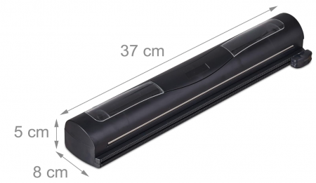 Set 2 dispensere de folie de aluminiu si alimentara Relaxdays, negru, 5 x 37 x 8 cm [7]