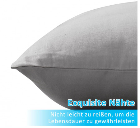 Set 2 fete de perna ATsense , 40 x 40 cm, 100% bumbac, gri cu fermoar [2]